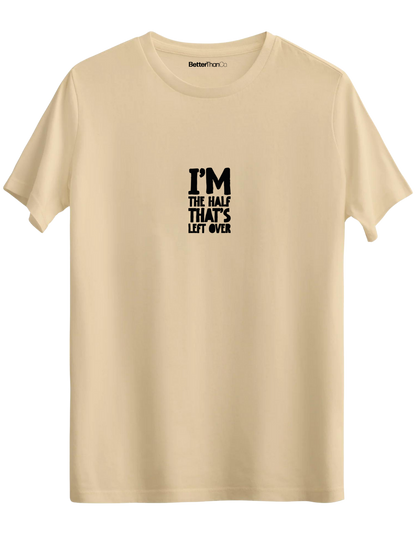 That's Left Over Baskılı Bisiklet Yaka Regular T-shirt