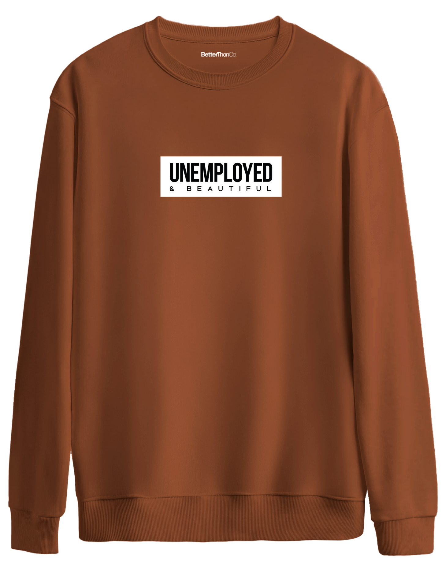 Unemployed Baskılı Bisiklet Yaka Oversize Sweatshirt