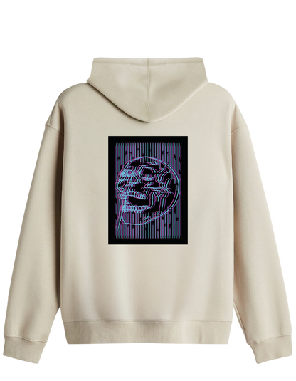 Neon Baskılı Unisex Kapüşonlu Yaka Hoodie