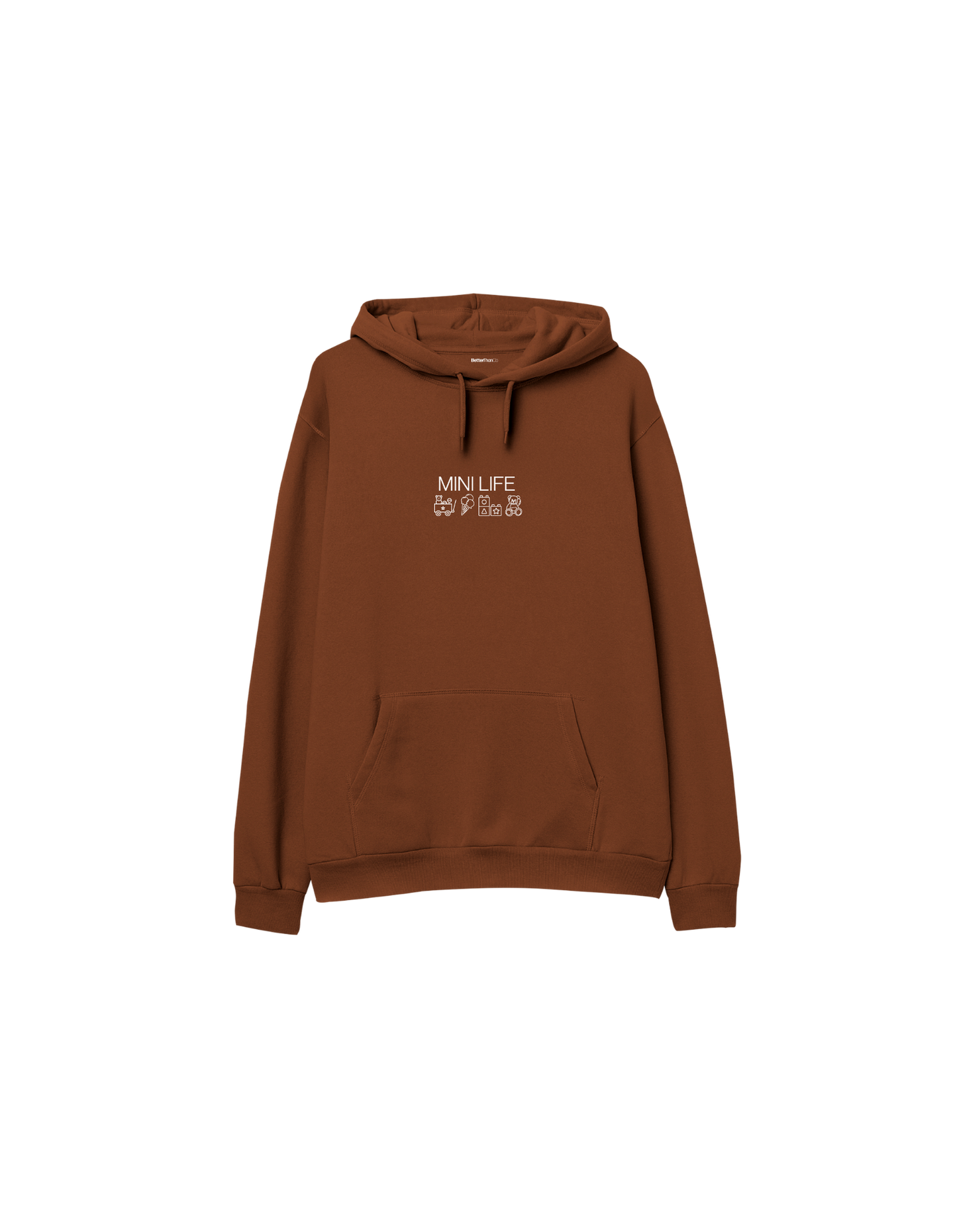 Mini Life Baskılı Oversize Kapüşonlu Çocuk Hoodie