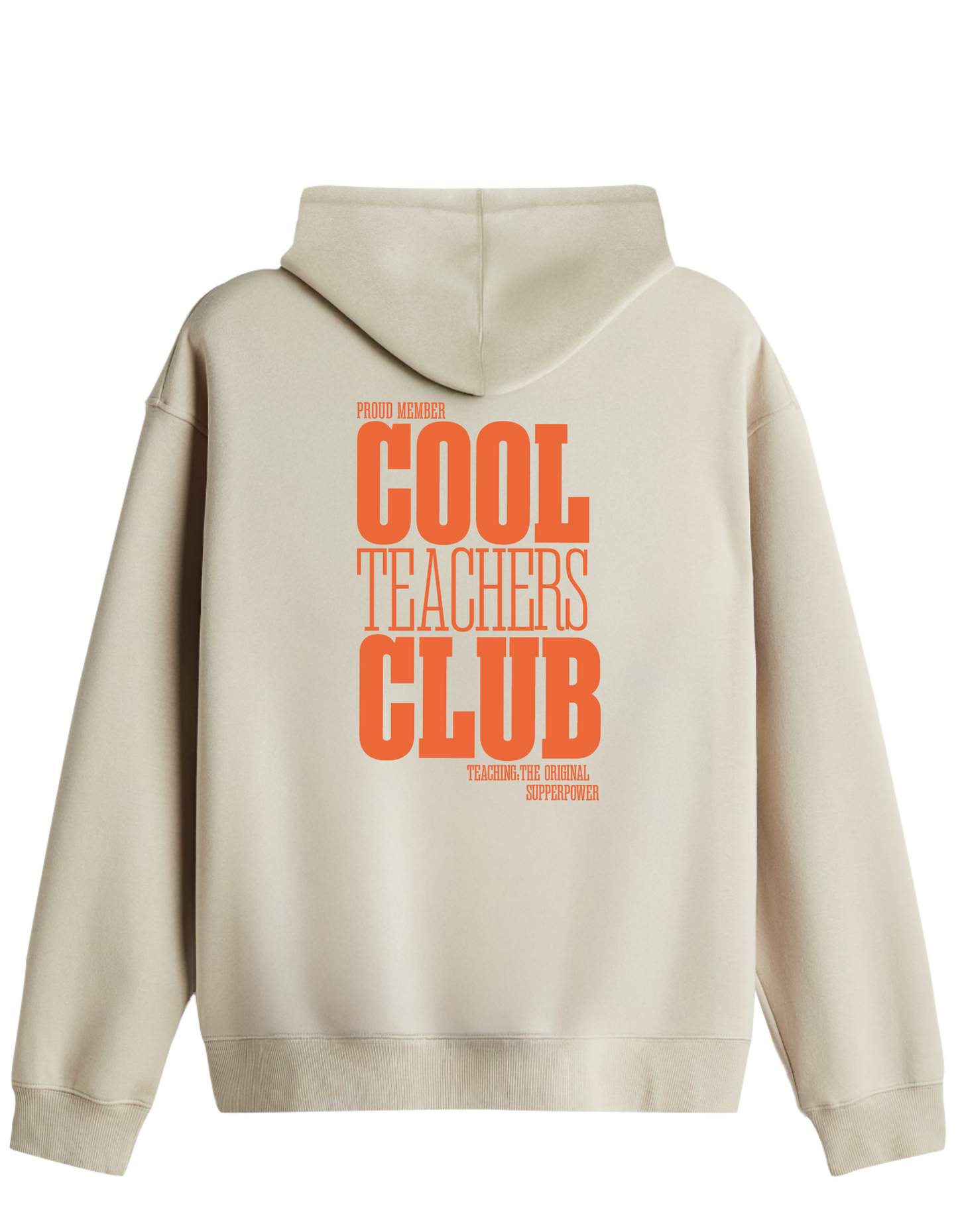 Cool Teachers Club Baskılı Unisex Kapüşonlu Yaka Hoodie