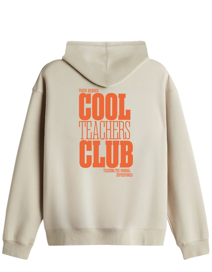 Cool Teachers Club Baskılı Unisex Kapüşonlu Yaka Hoodie