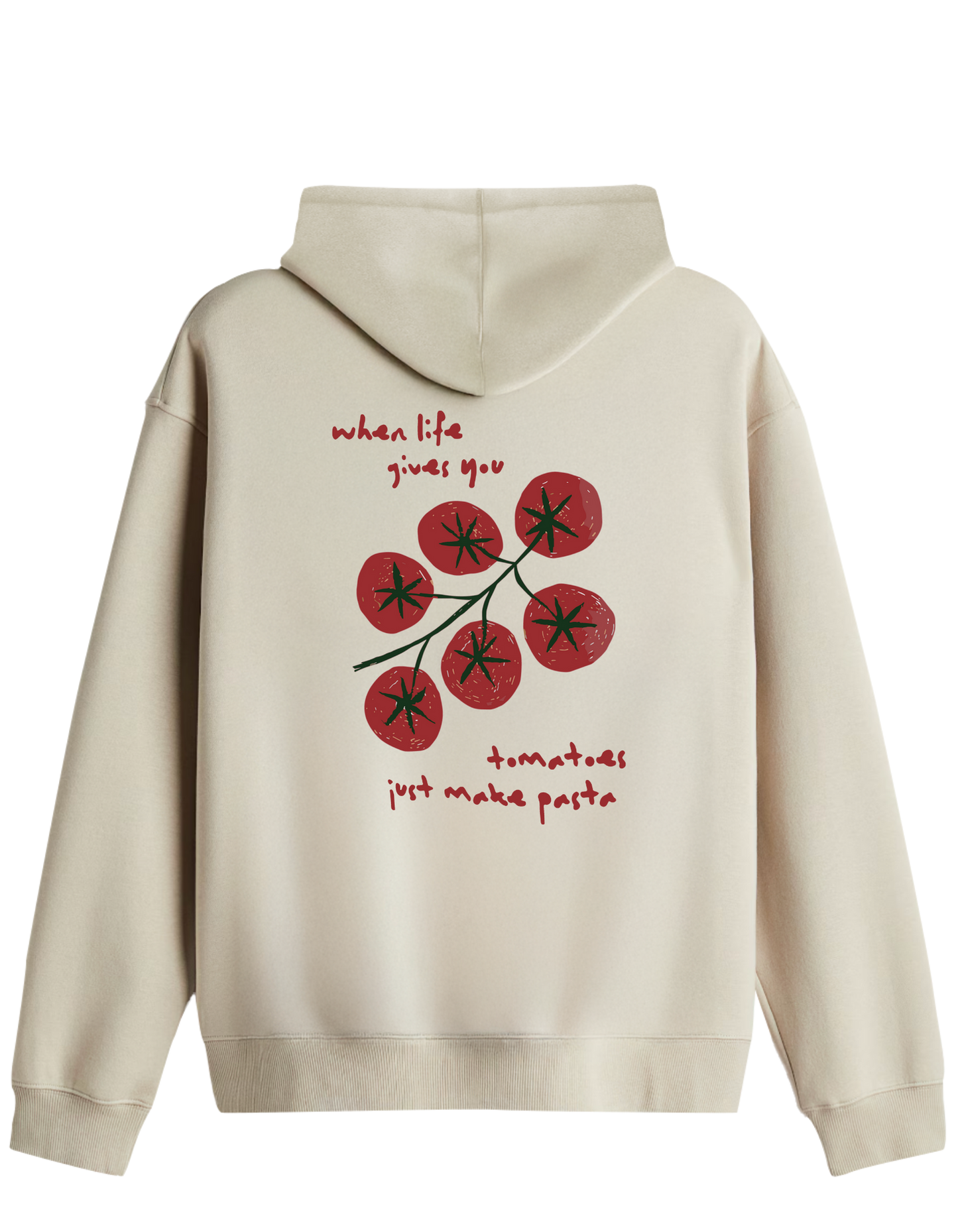 Tomatoes Baskılı Unisex Kapüşonlu Yaka Hoodie