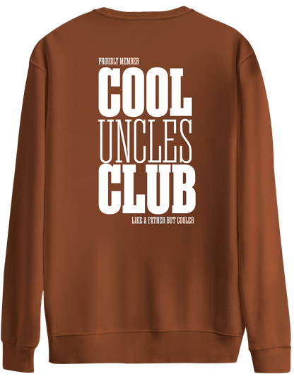 Cool Uncles Club Baskılı Bisiklet Yaka Oversize Sweatshirt