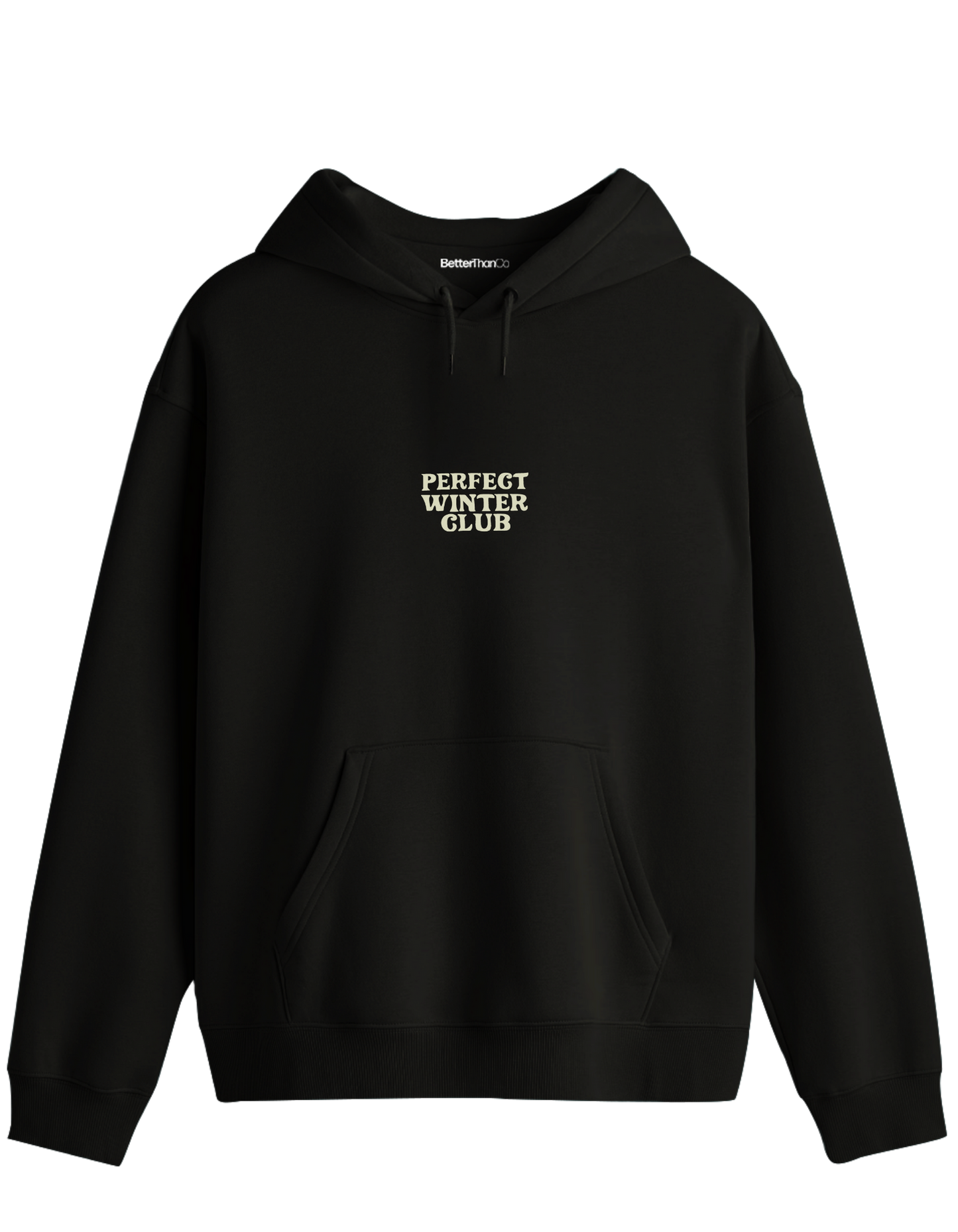 Winter Club Baskılı Unisex Kapüşonlu Yaka Hoodie
