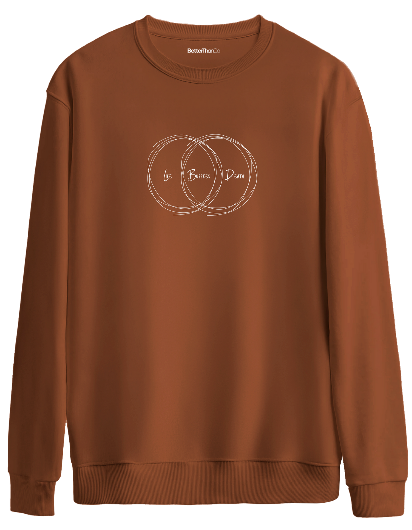 Burpees Baskılı Bisiklet Yaka Oversize Sweatshirt