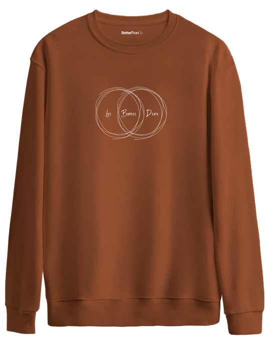 Burpees Baskılı Bisiklet Yaka Oversize Sweatshirt