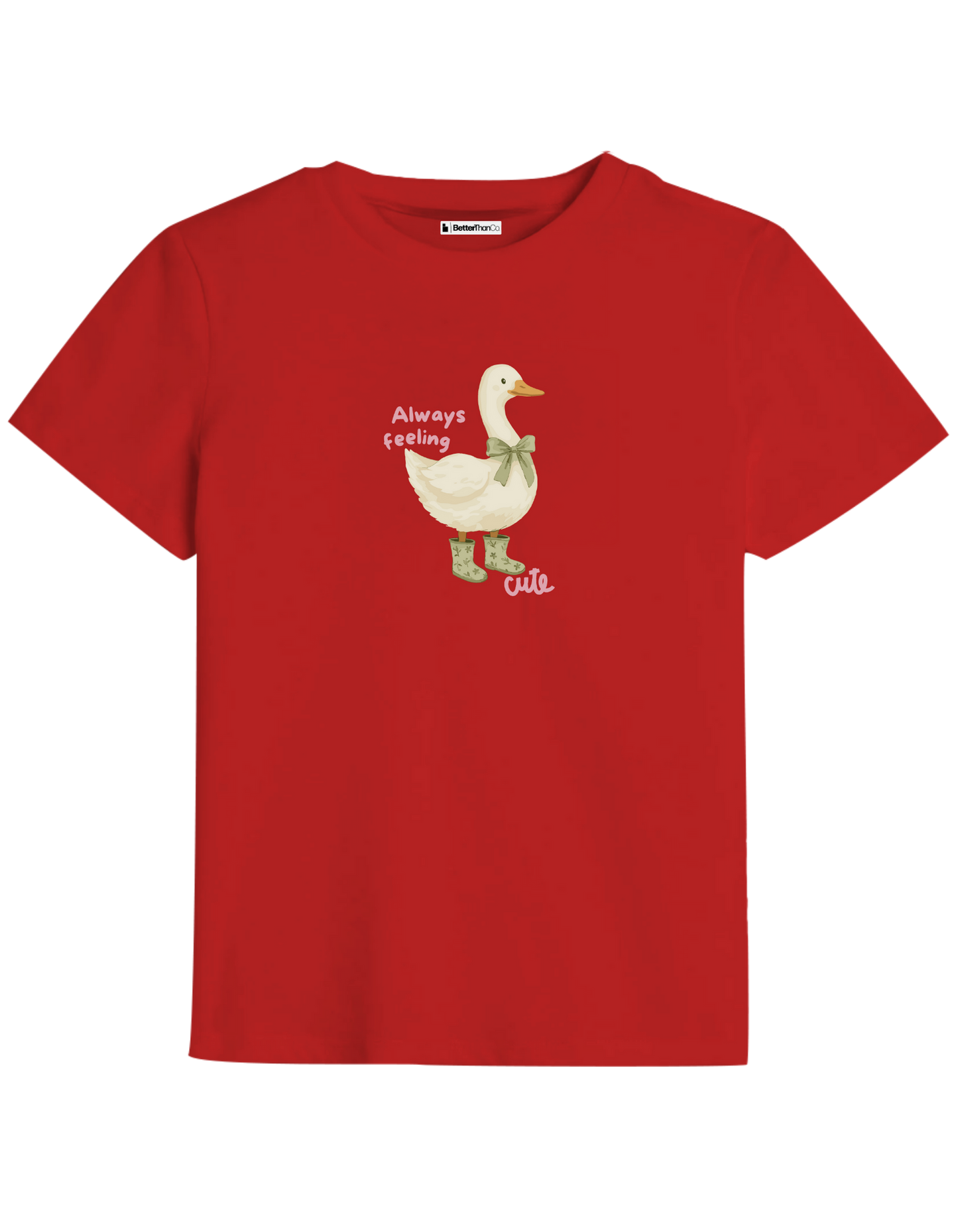 Feeling Cute Baskılı Bisiklet Yaka Çocuk t-shirt