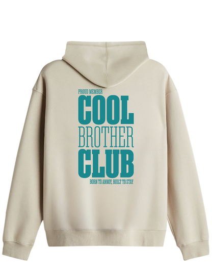 Cool Brother Club Baskılı Unisex Kapüşonlu Yaka Hoodie