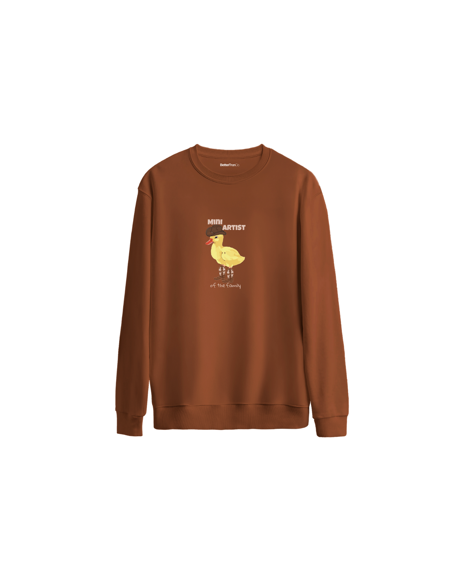 Mini Artist Baskılı Oversize Bisiklet Yaka Çocuk Sweatshirt
