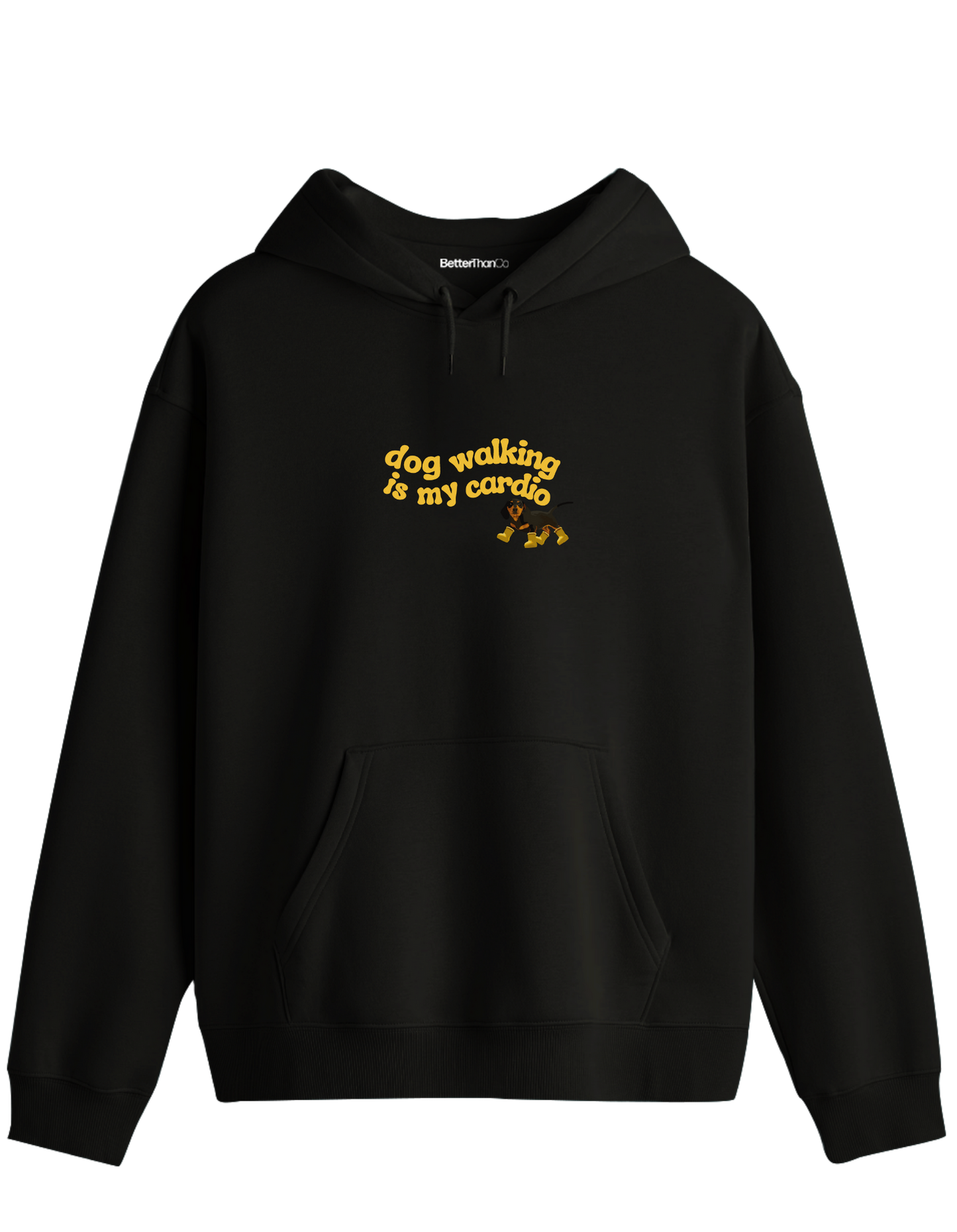 Dog Walking Baskılı Unisex Kapüşonlu Yaka Hoodie