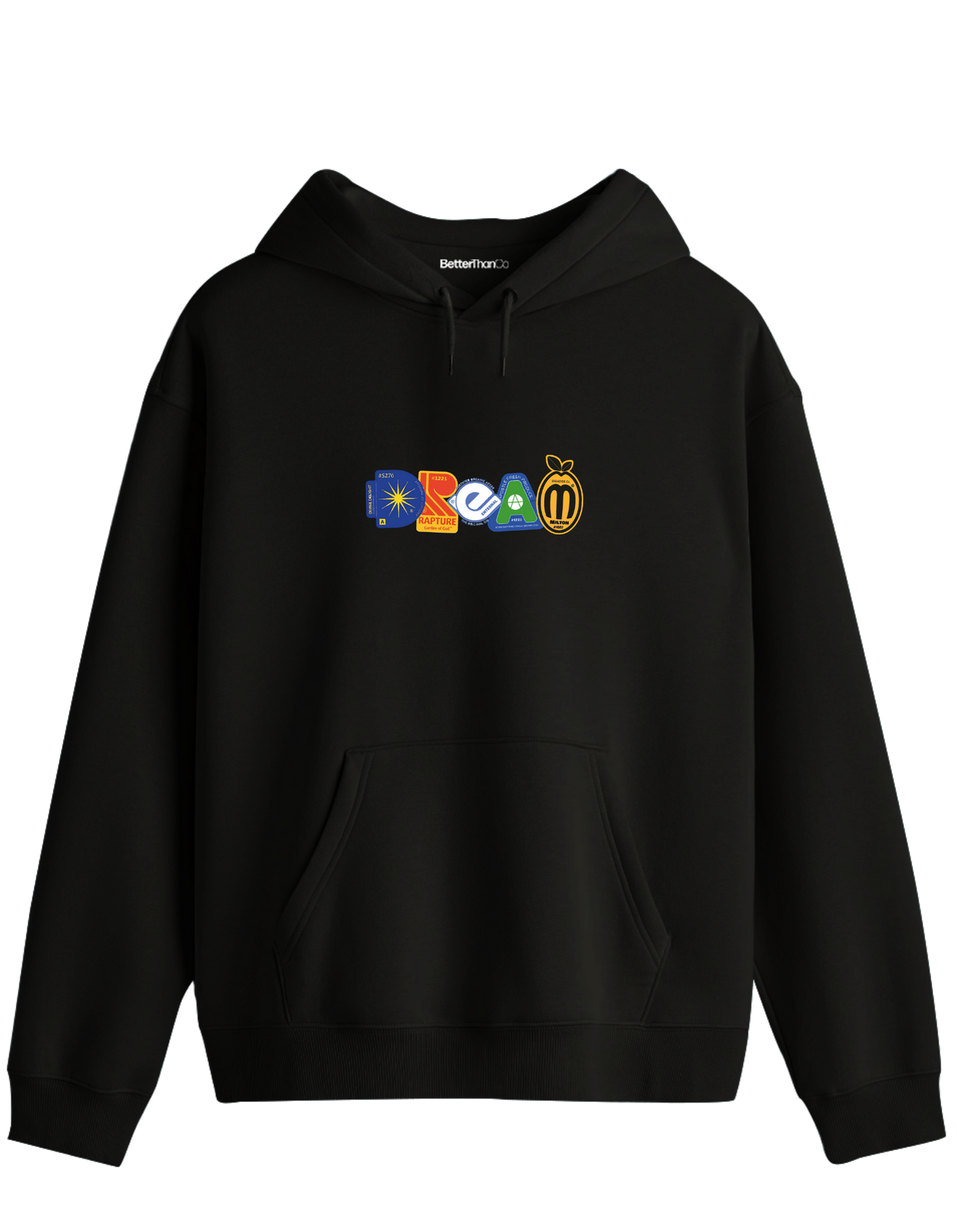 Dream Baskılı Unisex Kapüşonlu Yaka Hoodie