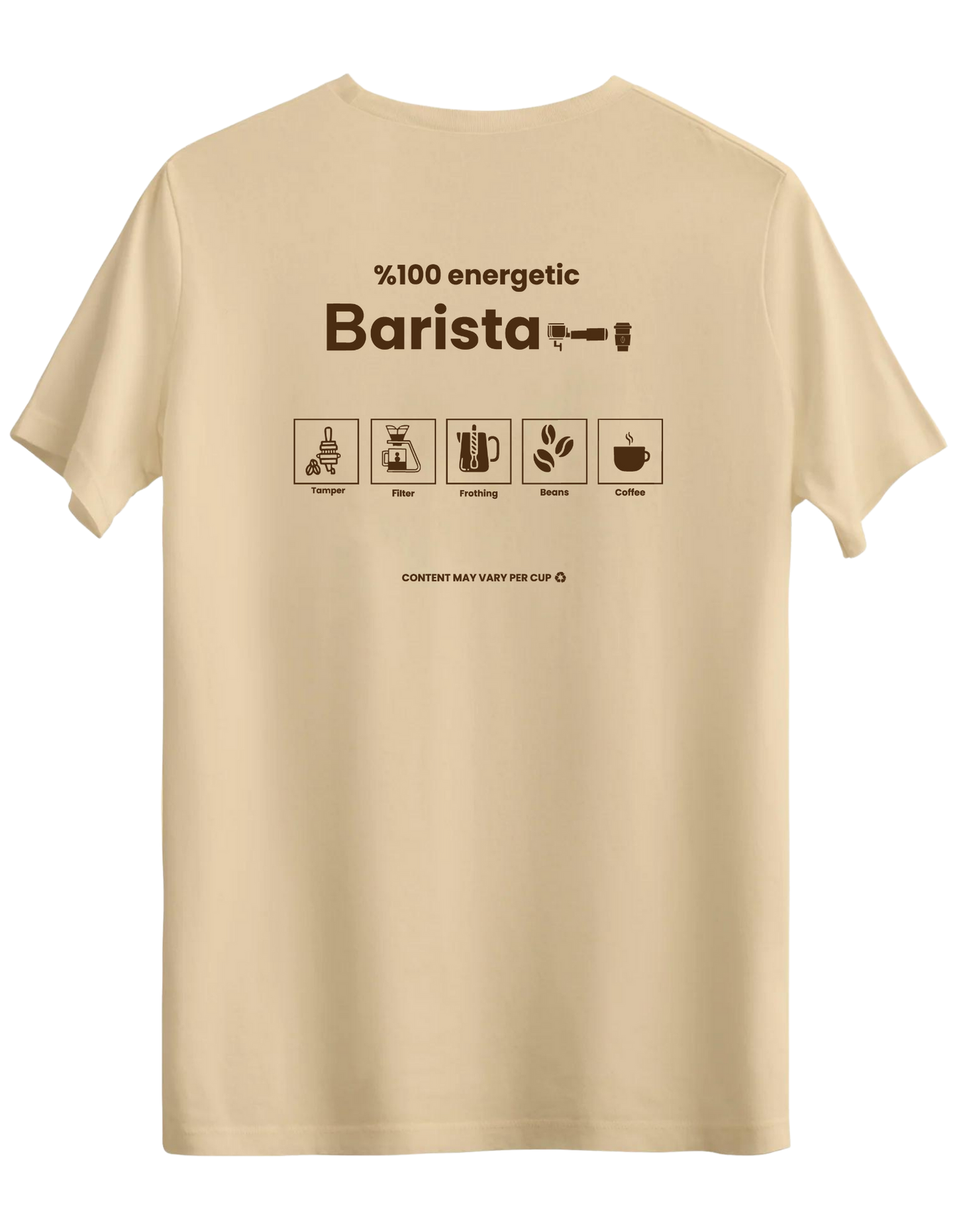 Barista Baskılı Bisiklet Yaka Regular T-shirt