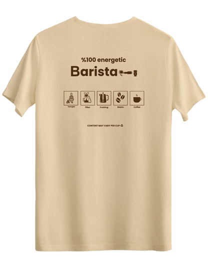Barista Baskılı Bisiklet Yaka Regular T-shirt