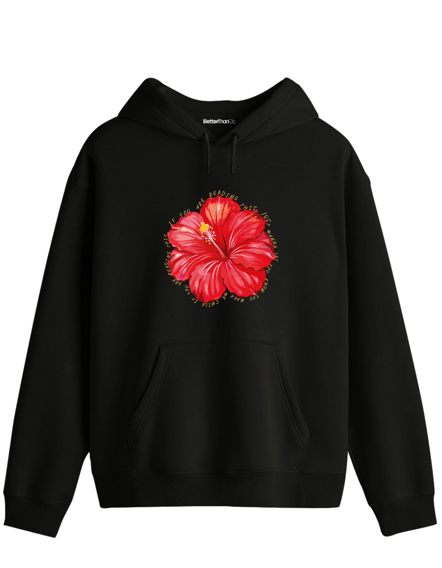 Garden Whisper Baskılı Unisex Kapüşonlu Yaka Hoodie