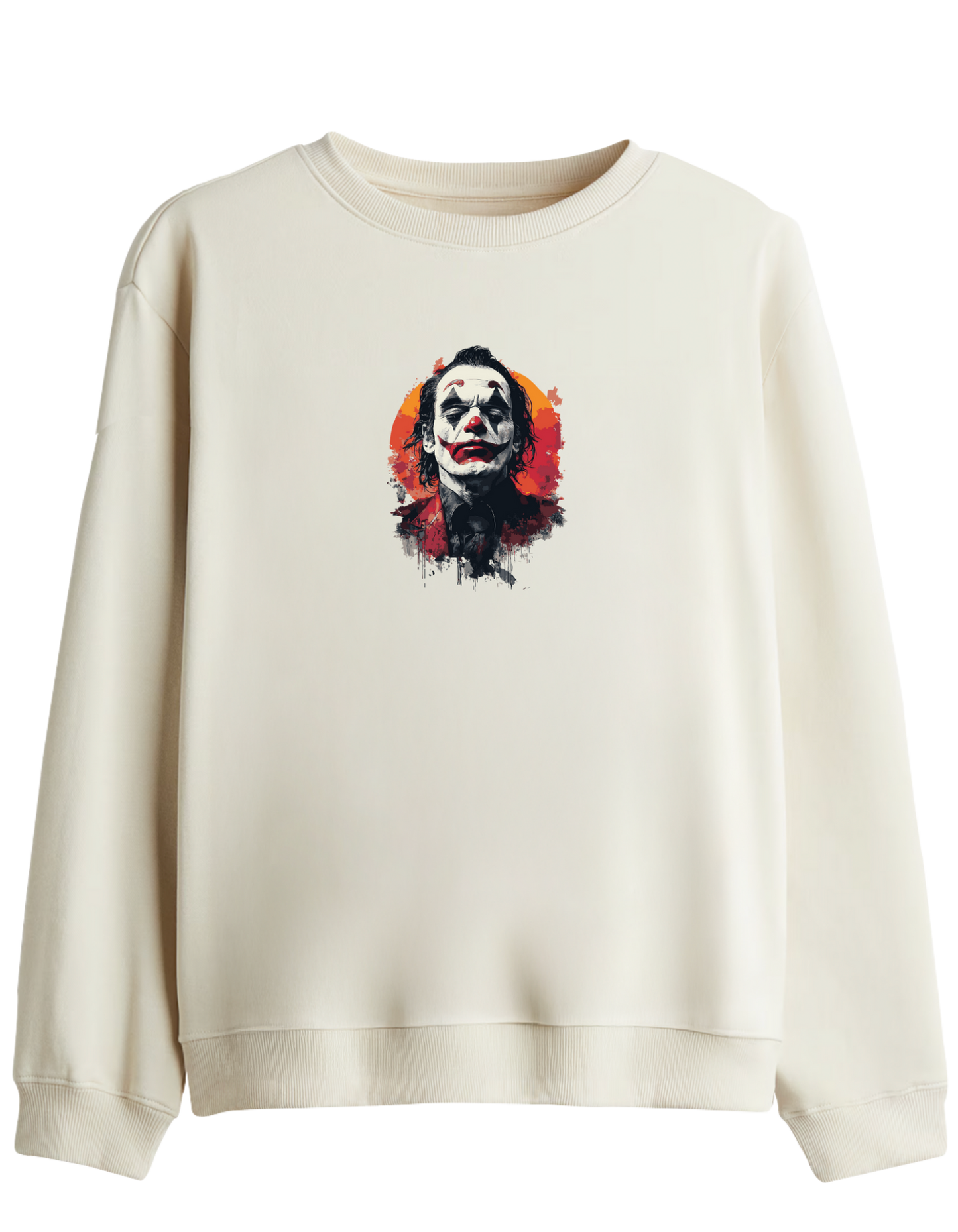 Sadness Baskılı Bisiklet Yaka Sweatshirt