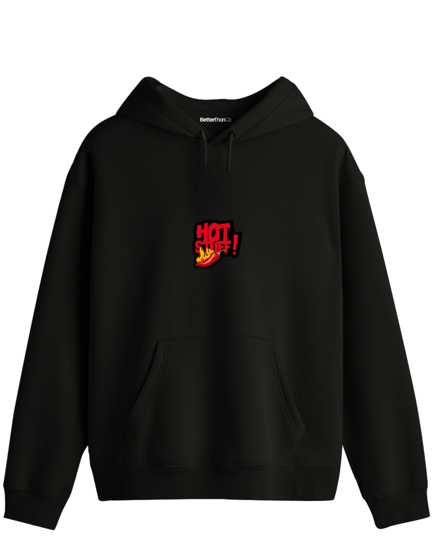 Hot Stuff Baskılı Unisex Kapüşonlu Yaka Hoodie