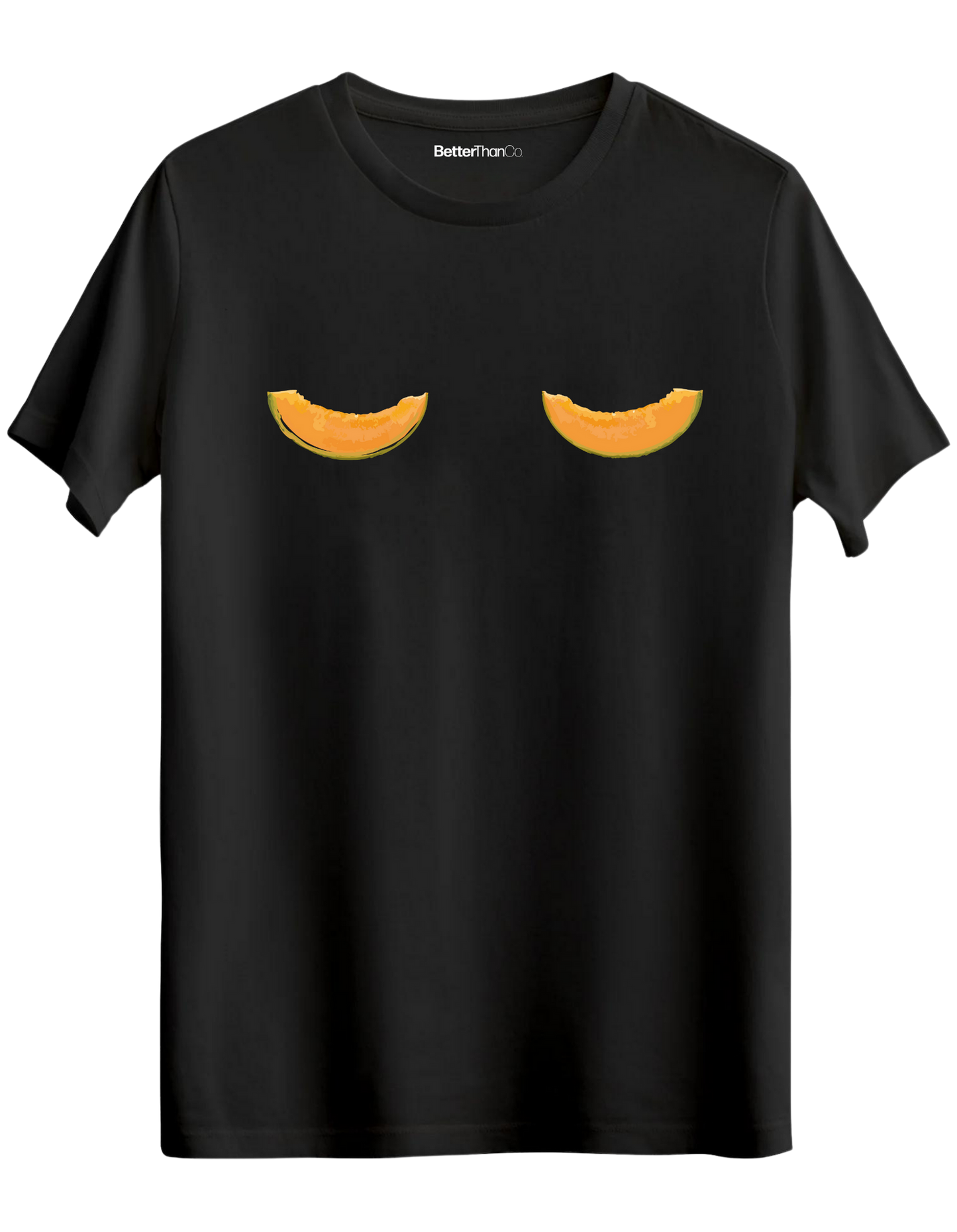 Melon Baskılı Bisiklet Yaka Regular T-shirt