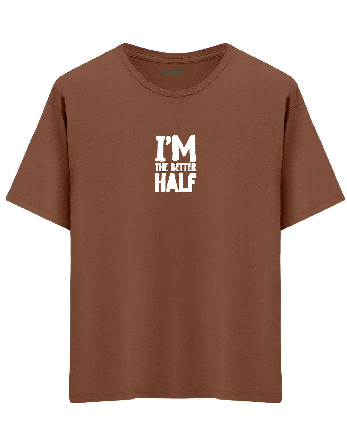 The Better Half Baskılı Bisiklet Yaka Oversize T-shirt