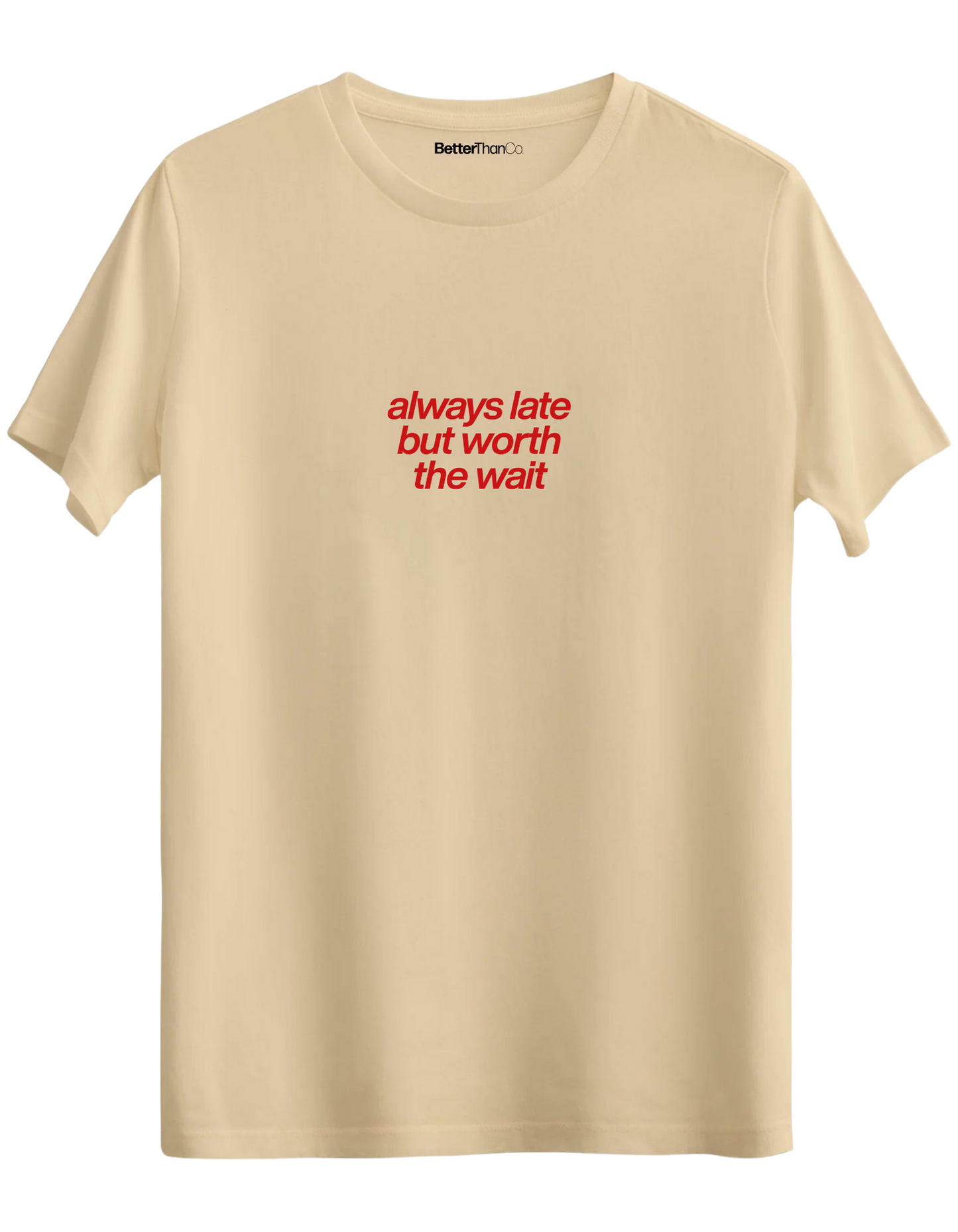 Always Late Baskılı Bisiklet Yaka Regular T-shirt