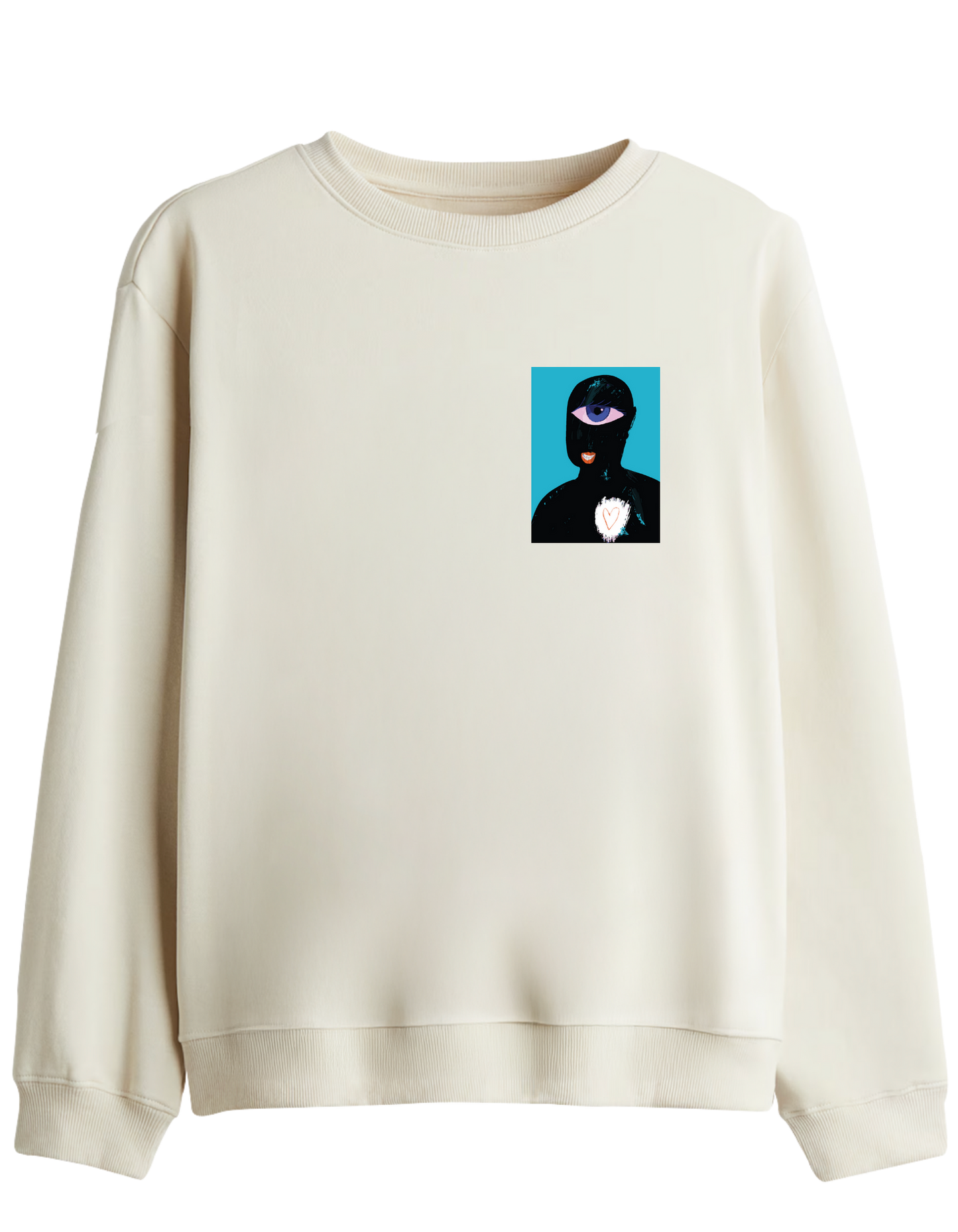 Oracle Eye Baskılı Bisiklet Yaka Sweatshirt