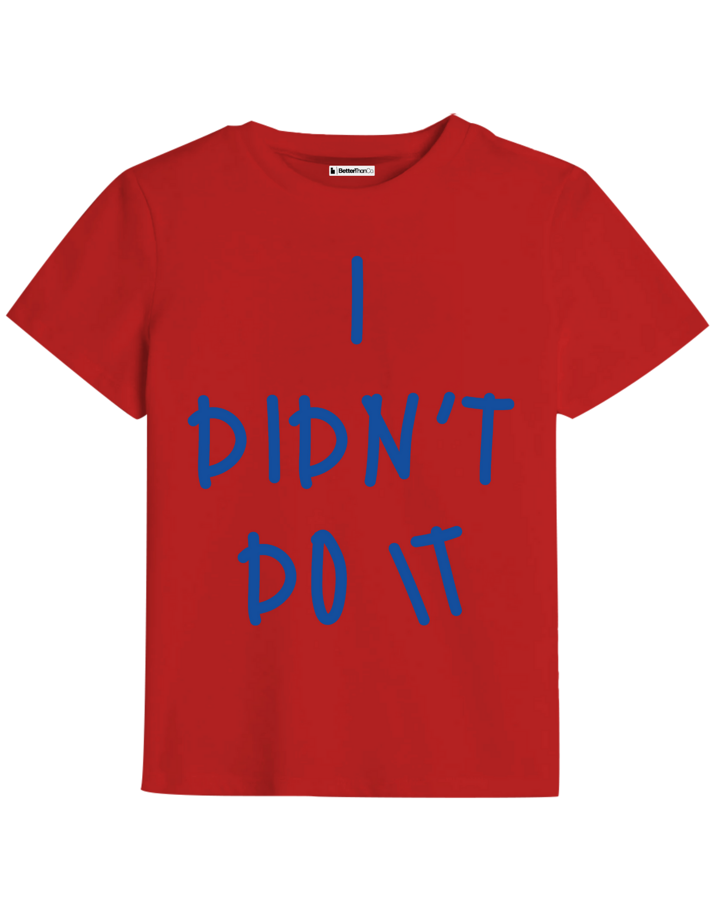 Didn't Do It Baskılı Bisiklet Yaka Çocuk t-shirt