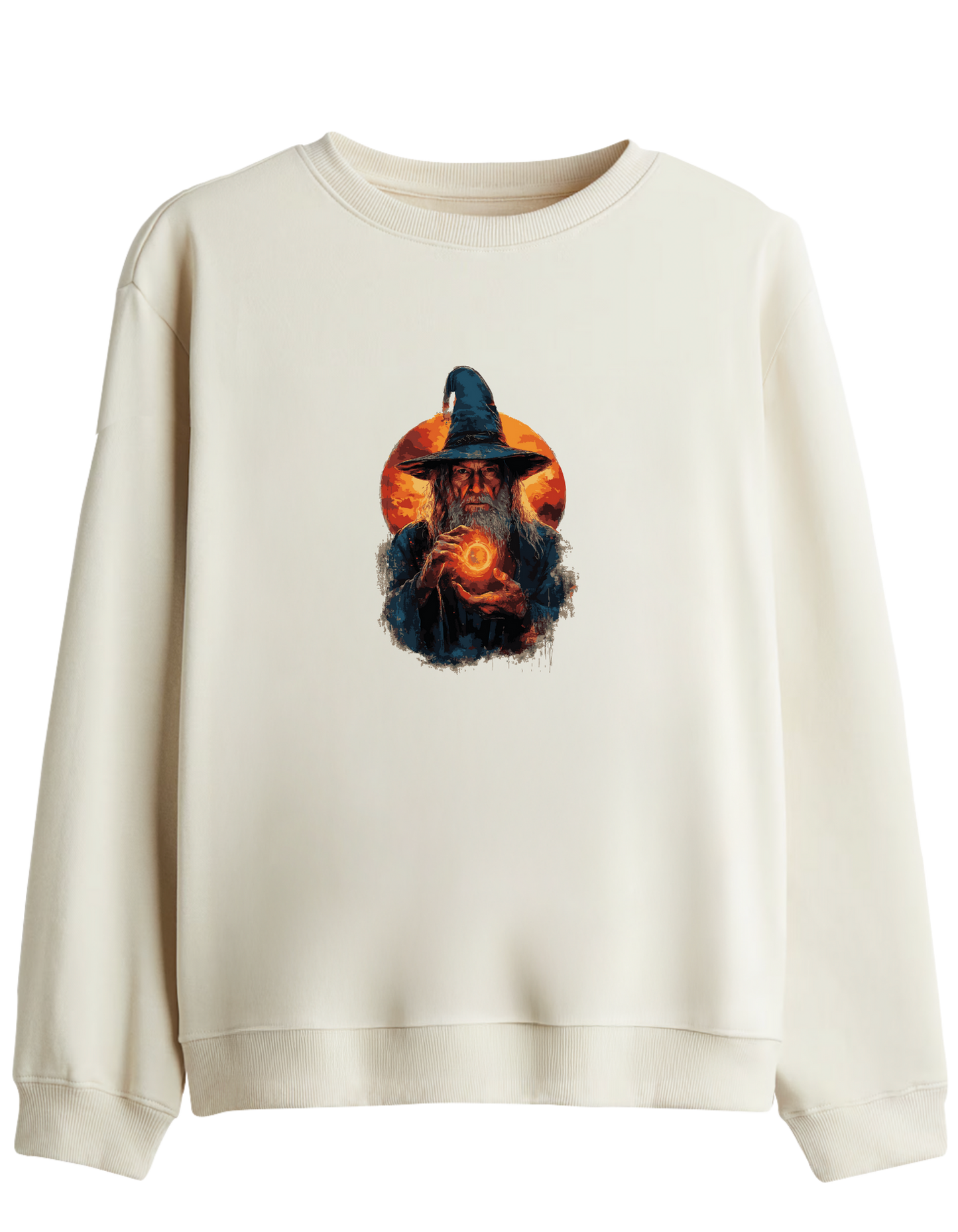 The Power Of The Ring Baskılı Bisiklet Yaka Sweatshirt