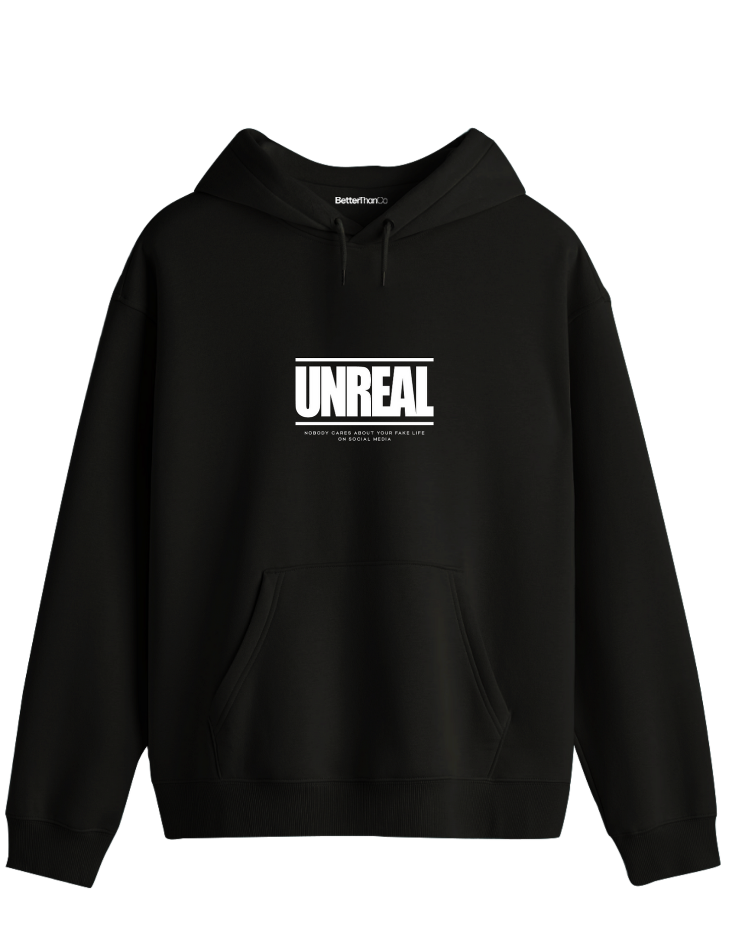 Unreal Baskılı Unisex Kapüşonlu Yaka Hoodie