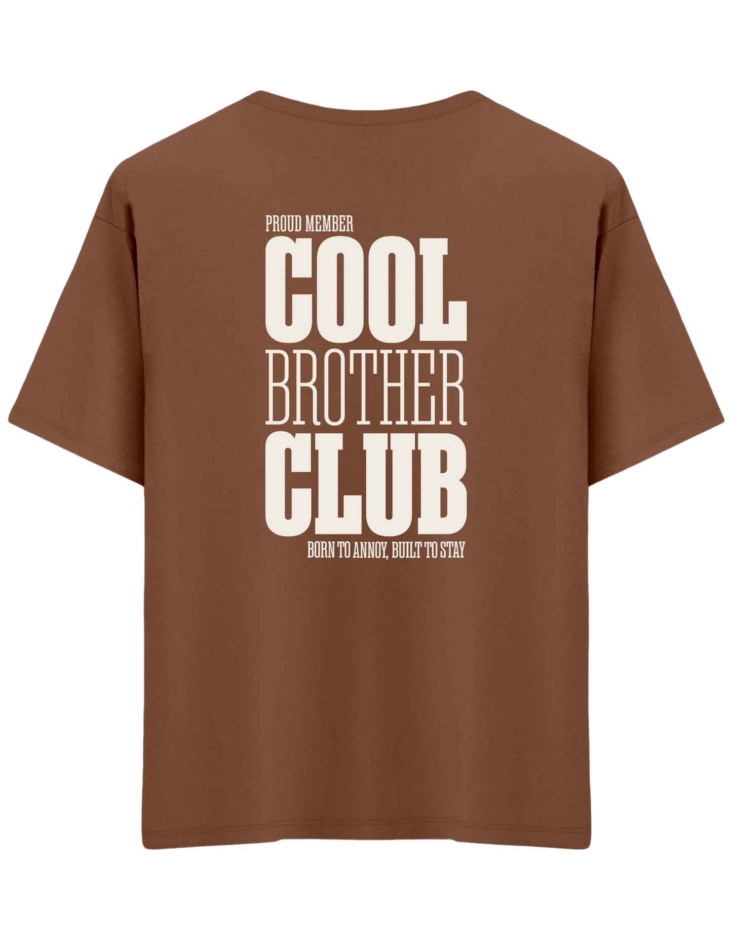 Cool Brother Club Baskılı Bisiklet Yaka Oversize T-shirt