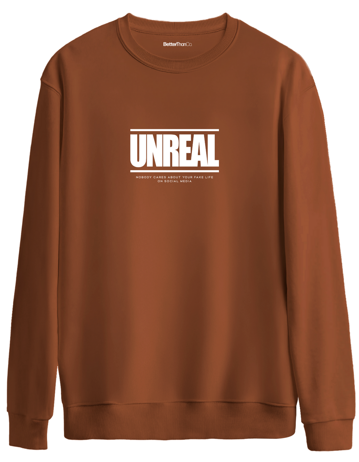 Unreal Baskılı Bisiklet Yaka Oversize Sweatshirt