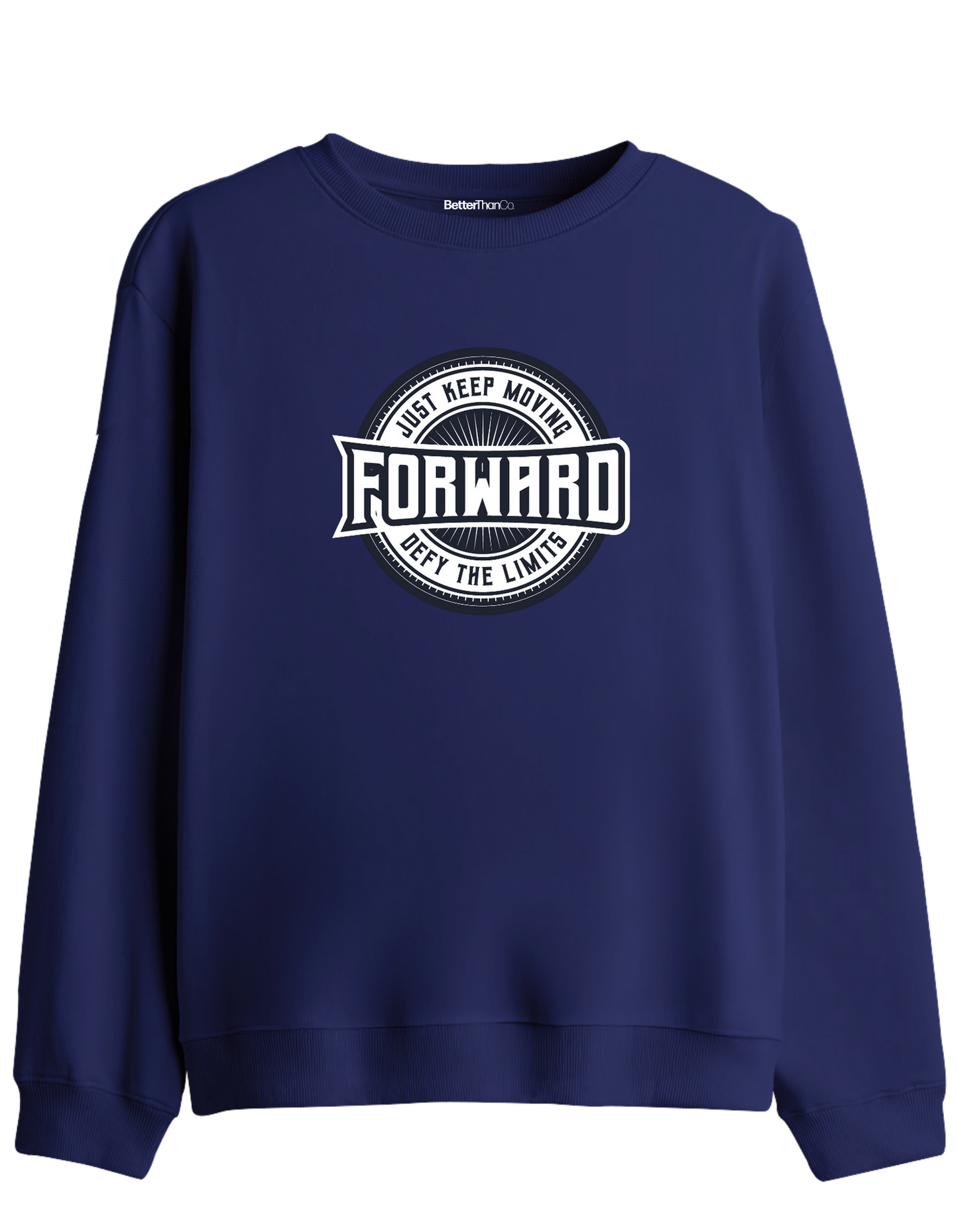 Forward Baskılı Bisiklet Yaka Sweatshirt