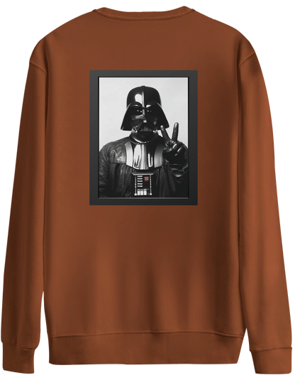 Master Of Peace Baskılı Bisiklet Yaka Oversize Sweatshirt