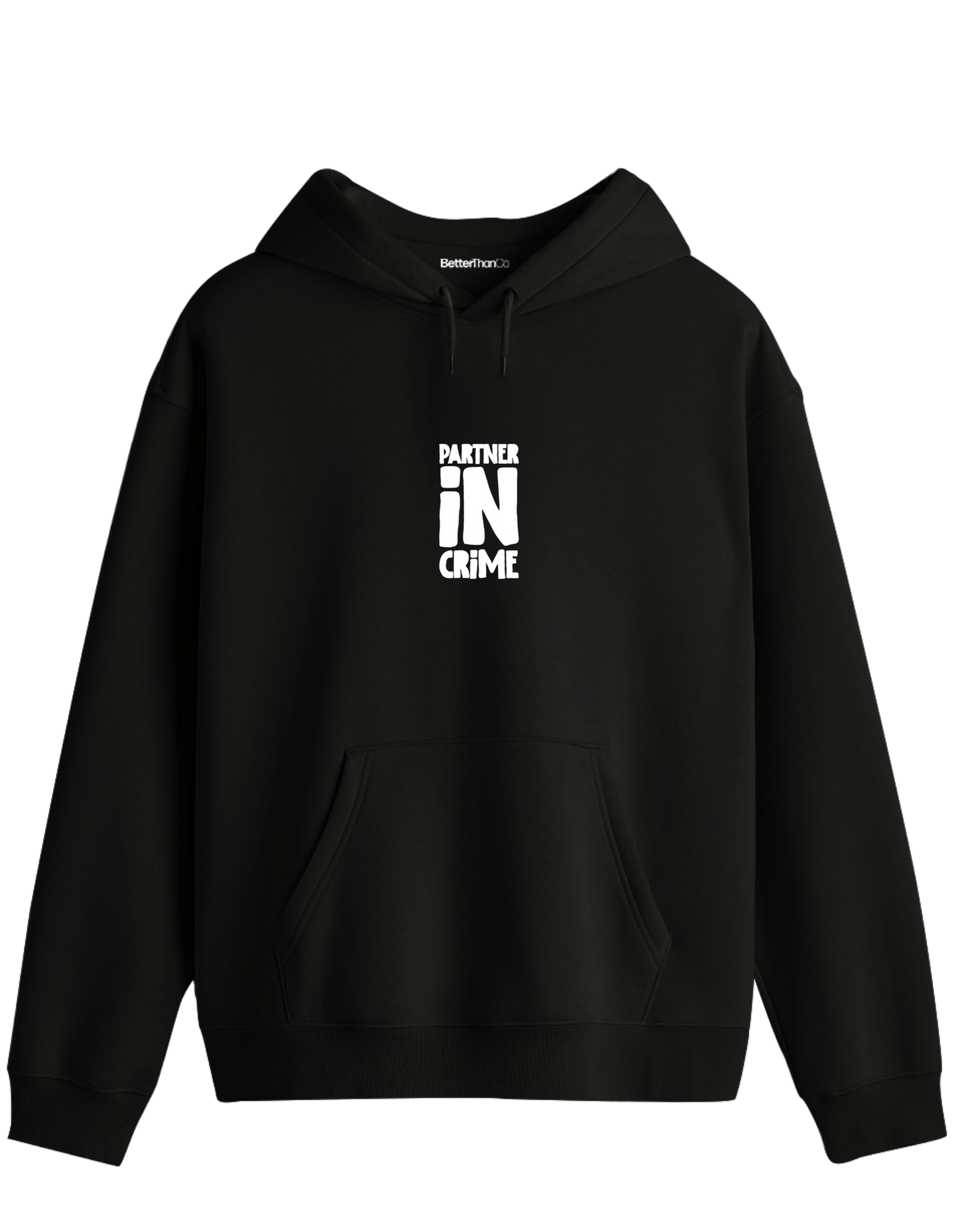 Partner in Crime Baskılı Unisex Kapüşonlu Yaka Hoodie