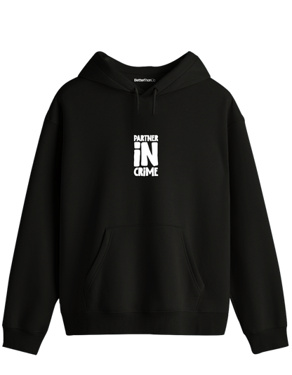 Partner in Crime Baskılı Unisex Kapüşonlu Yaka Hoodie