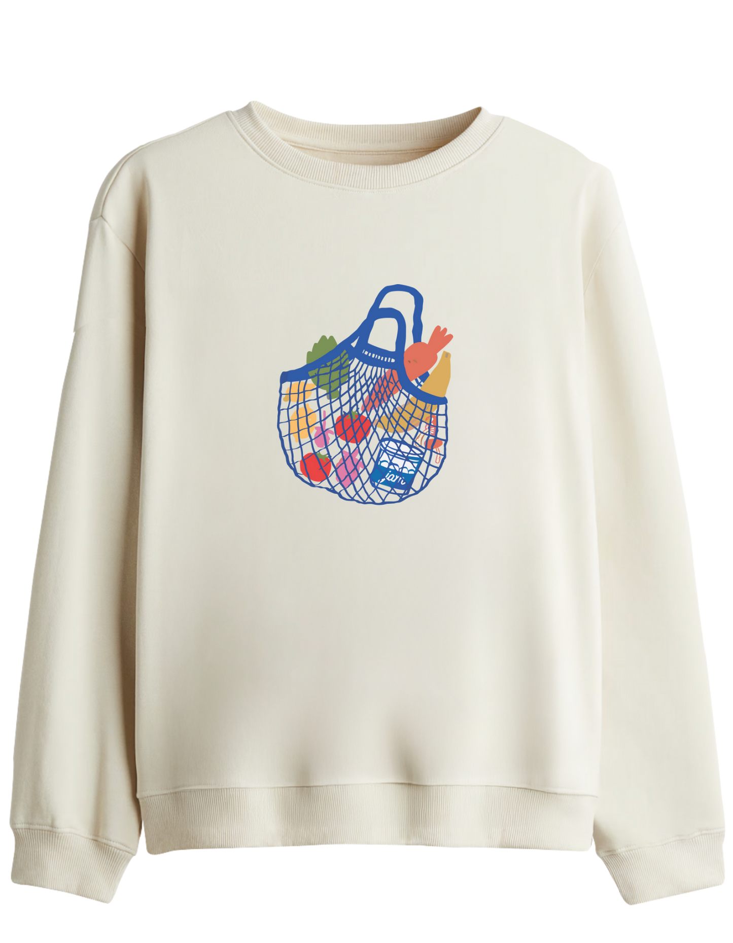 Local Bag Baskılı Bisiklet Yaka Sweatshirt