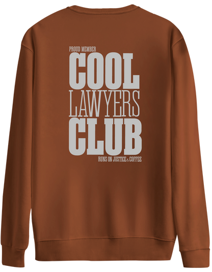 Cool Lawyers Club Baskılı Bisiklet Yaka Oversize Sweatshirt