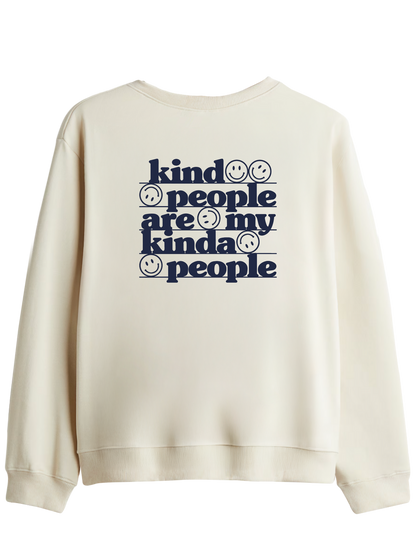 Be Kind Baskılı Bisiklet Yaka Sweatshirt