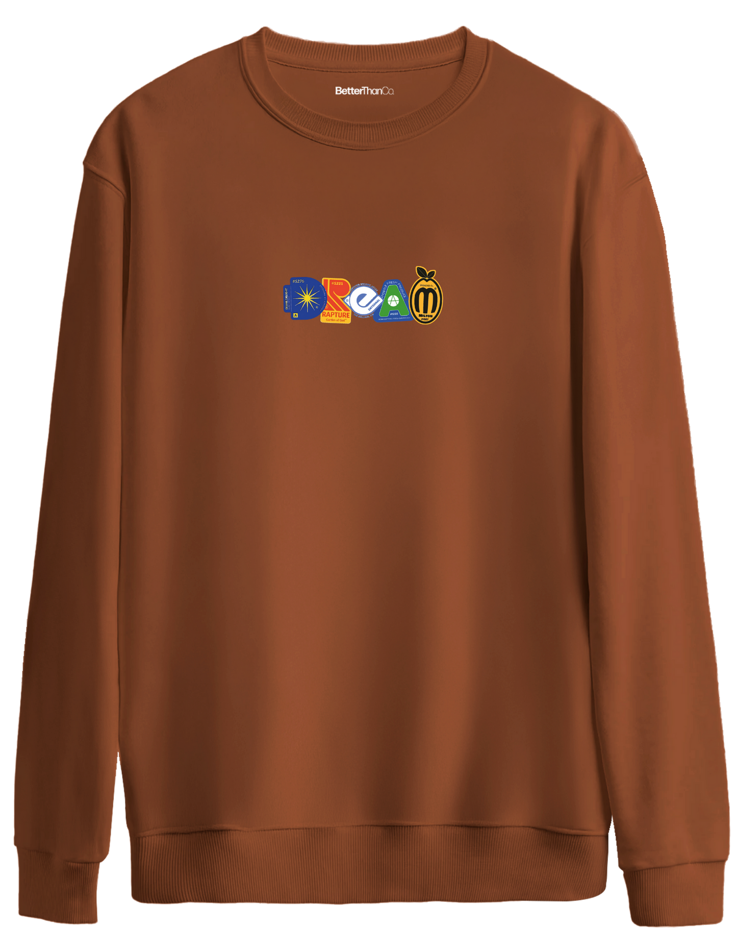 Dream Baskılı Bisiklet Yaka Oversize Sweatshirt