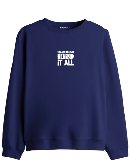 Mastermind Baskılı Bisiklet Yaka Sweatshirt