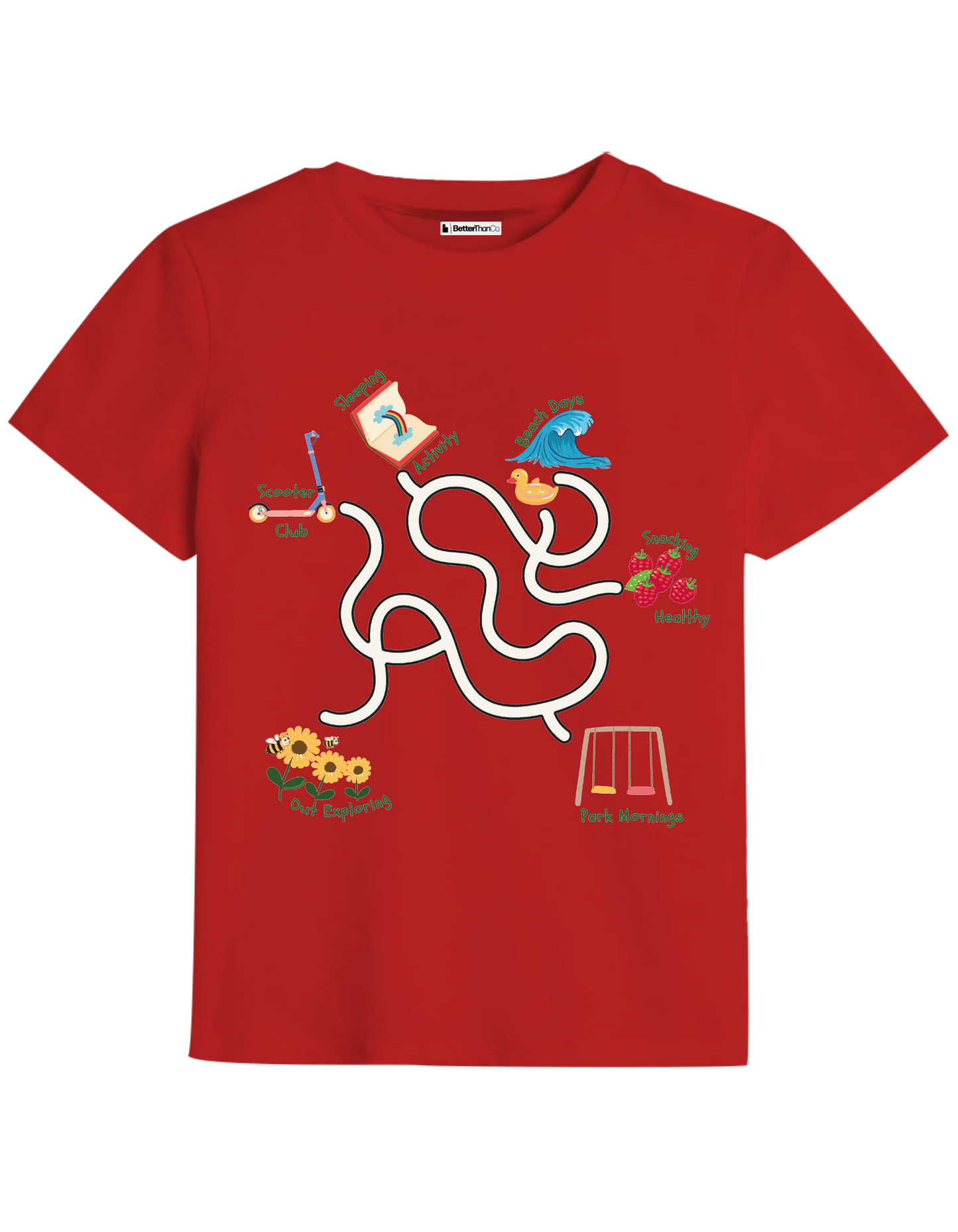 My Day Baskılı Bisiklet Yaka Çocuk t-shirt
