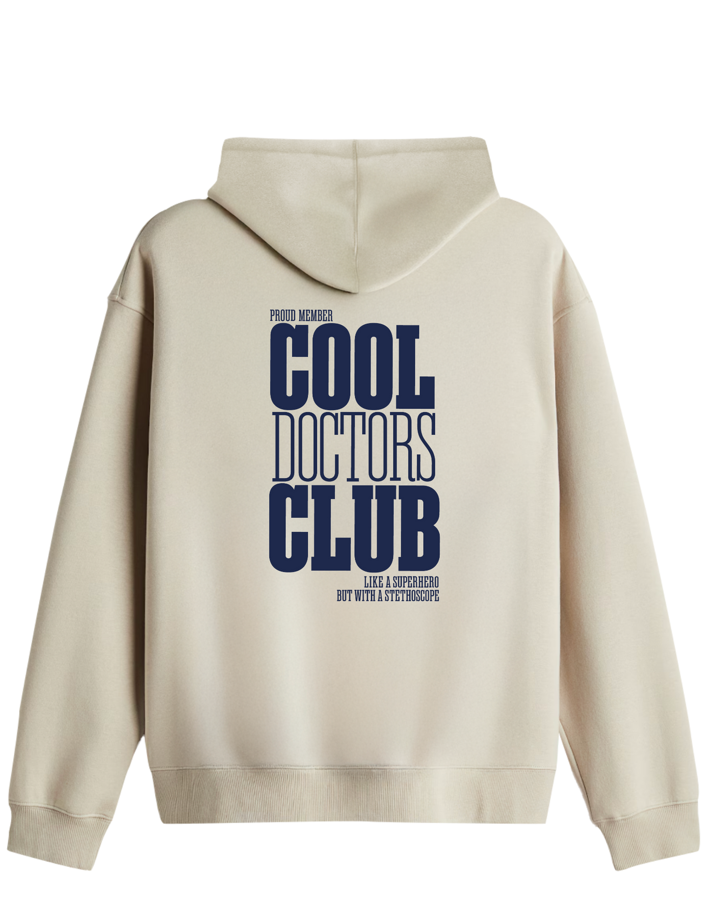 Cool Doctors Club Baskılı Unisex Kapüşonlu Yaka Hoodie