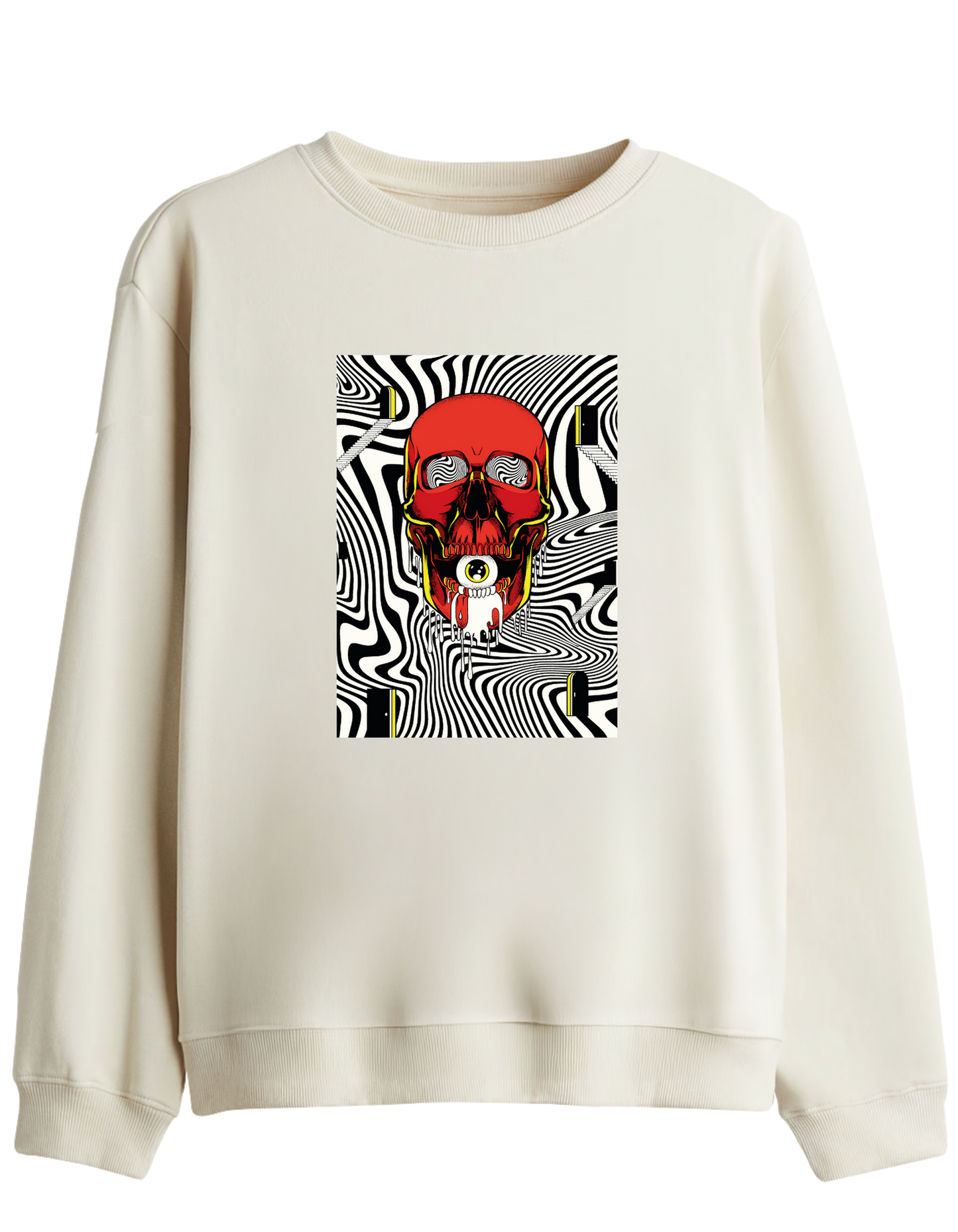 Handsome Baskılı Bisiklet Yaka Sweatshirt