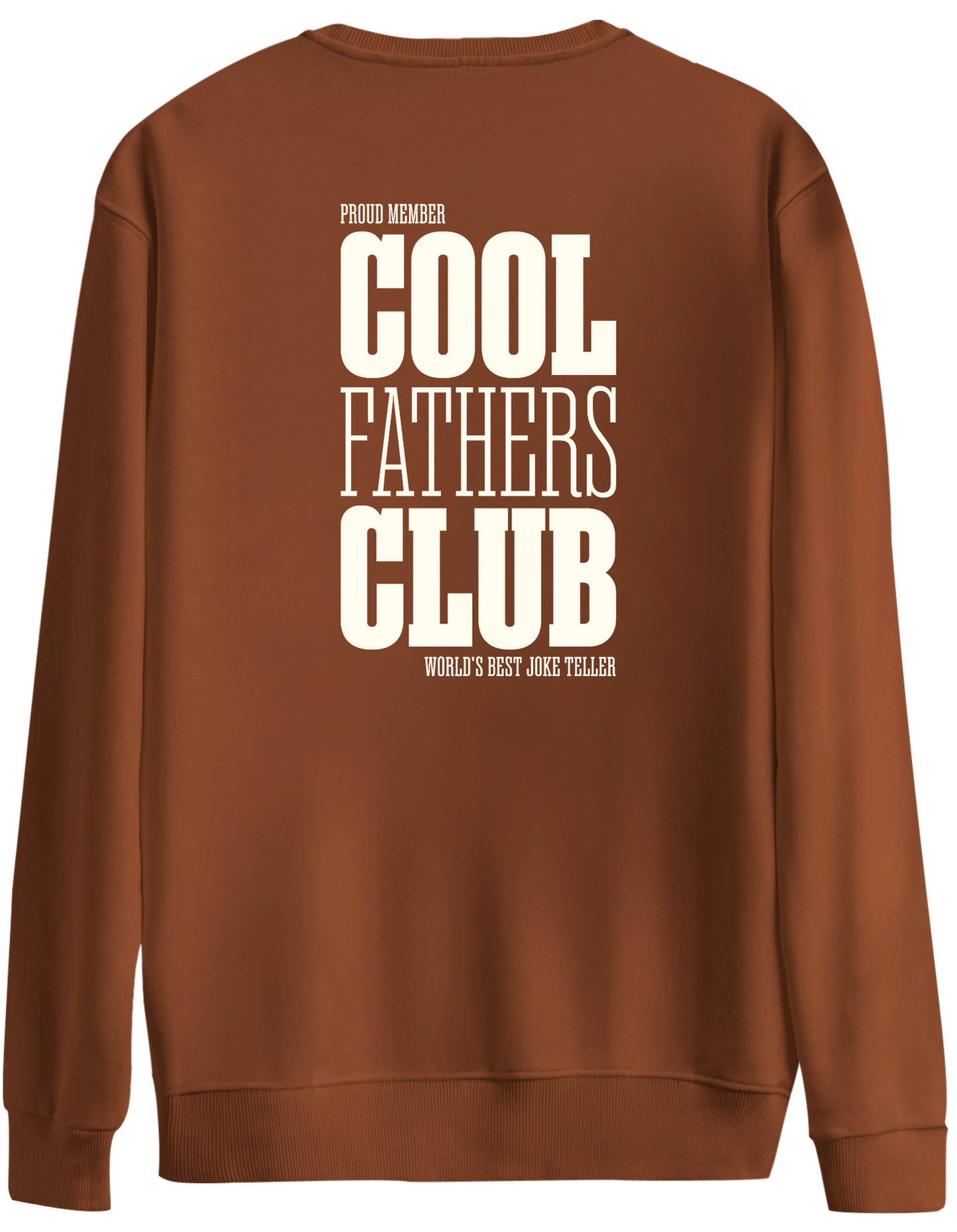 Cool Fathers Club Baskılı Bisiklet Yaka Oversize Sweatshirt