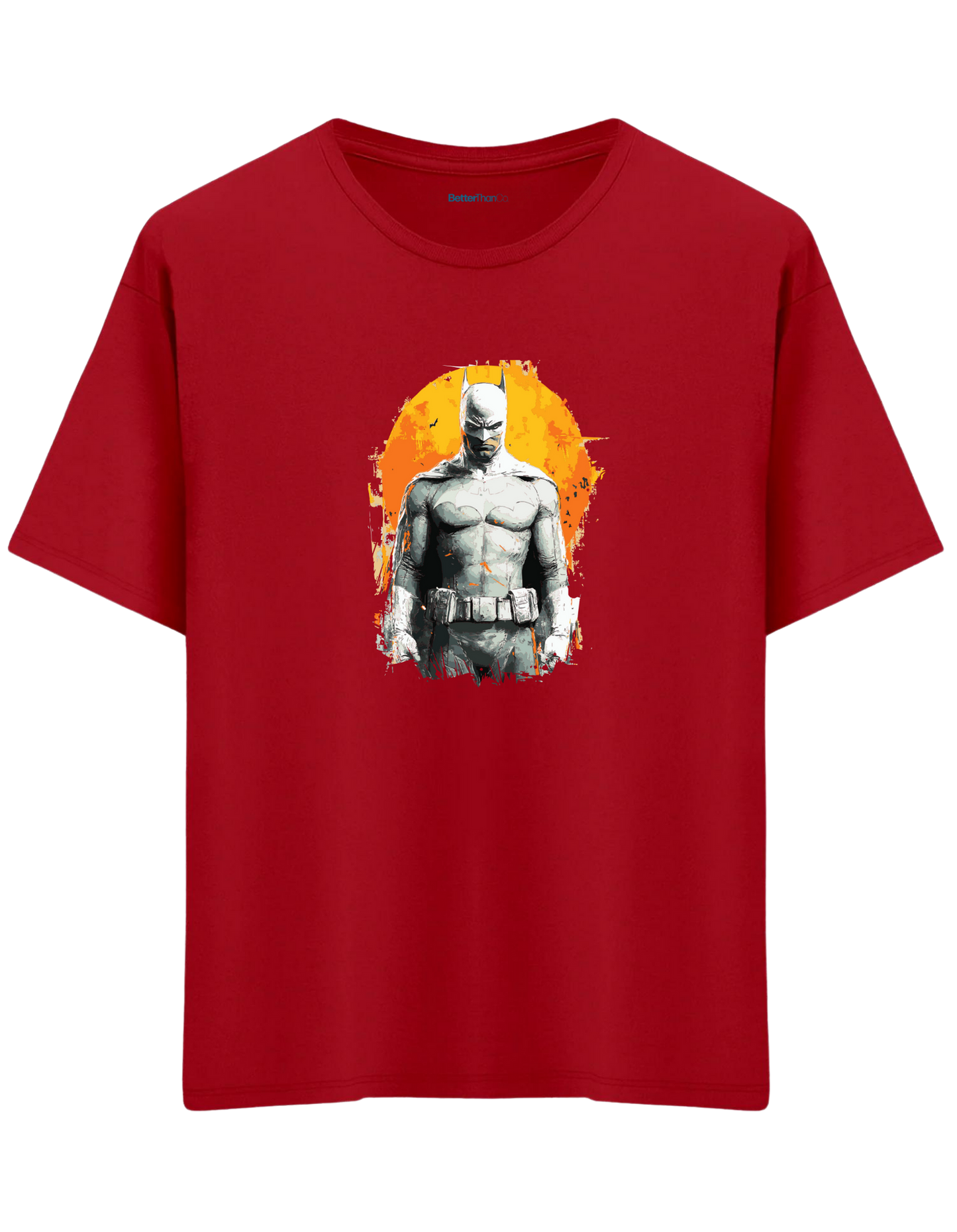 Whiteman Baskılı Bisiklet Yaka Oversize T-shirt