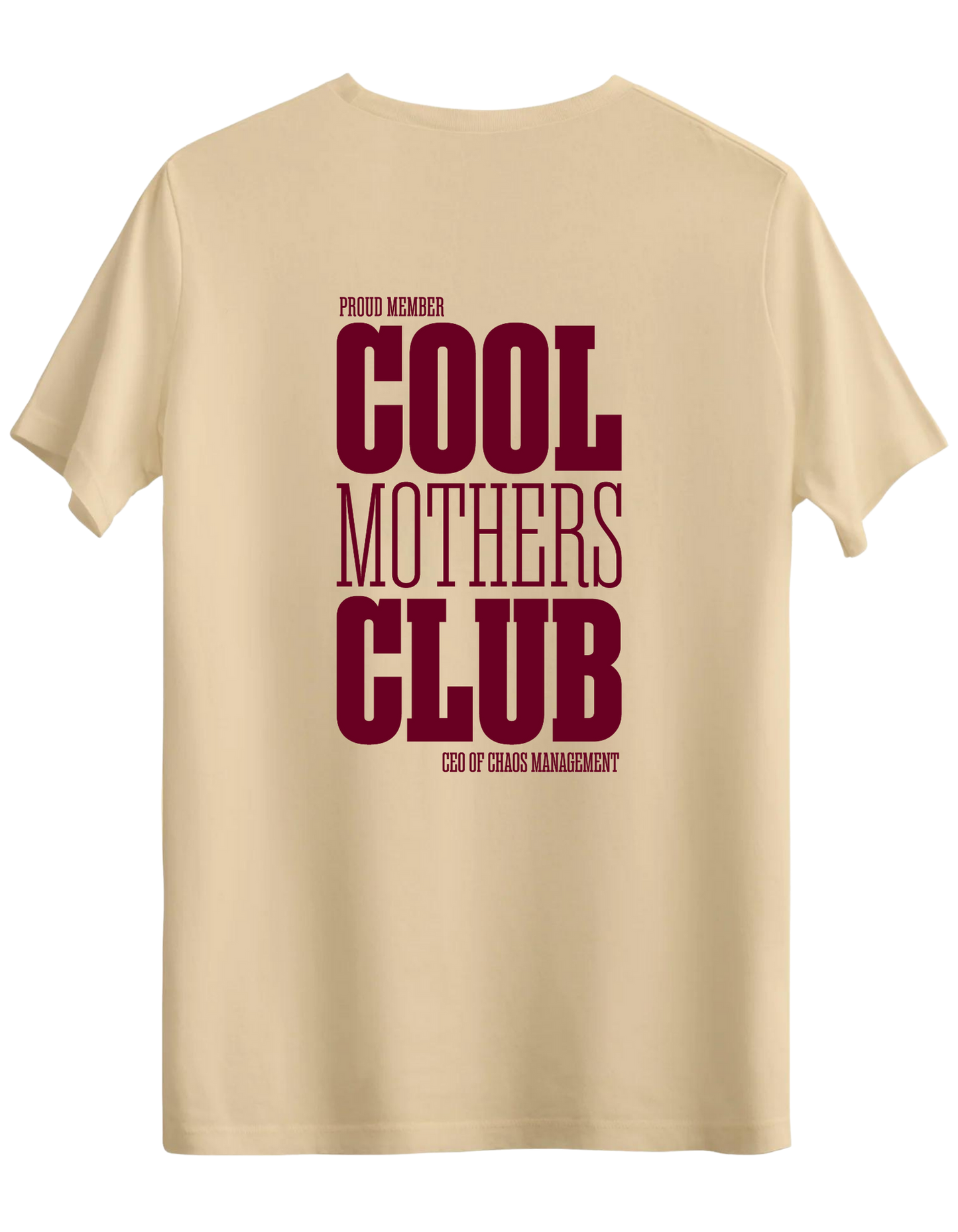 Cool Mothers Club Baskılı Bisiklet Yaka Regular T-shirt