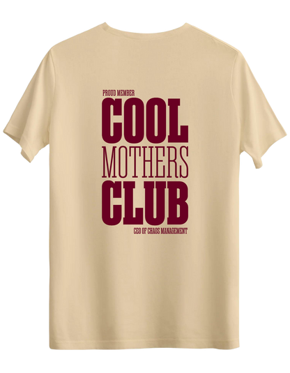 Cool Mothers Club Baskılı Bisiklet Yaka Regular T-shirt