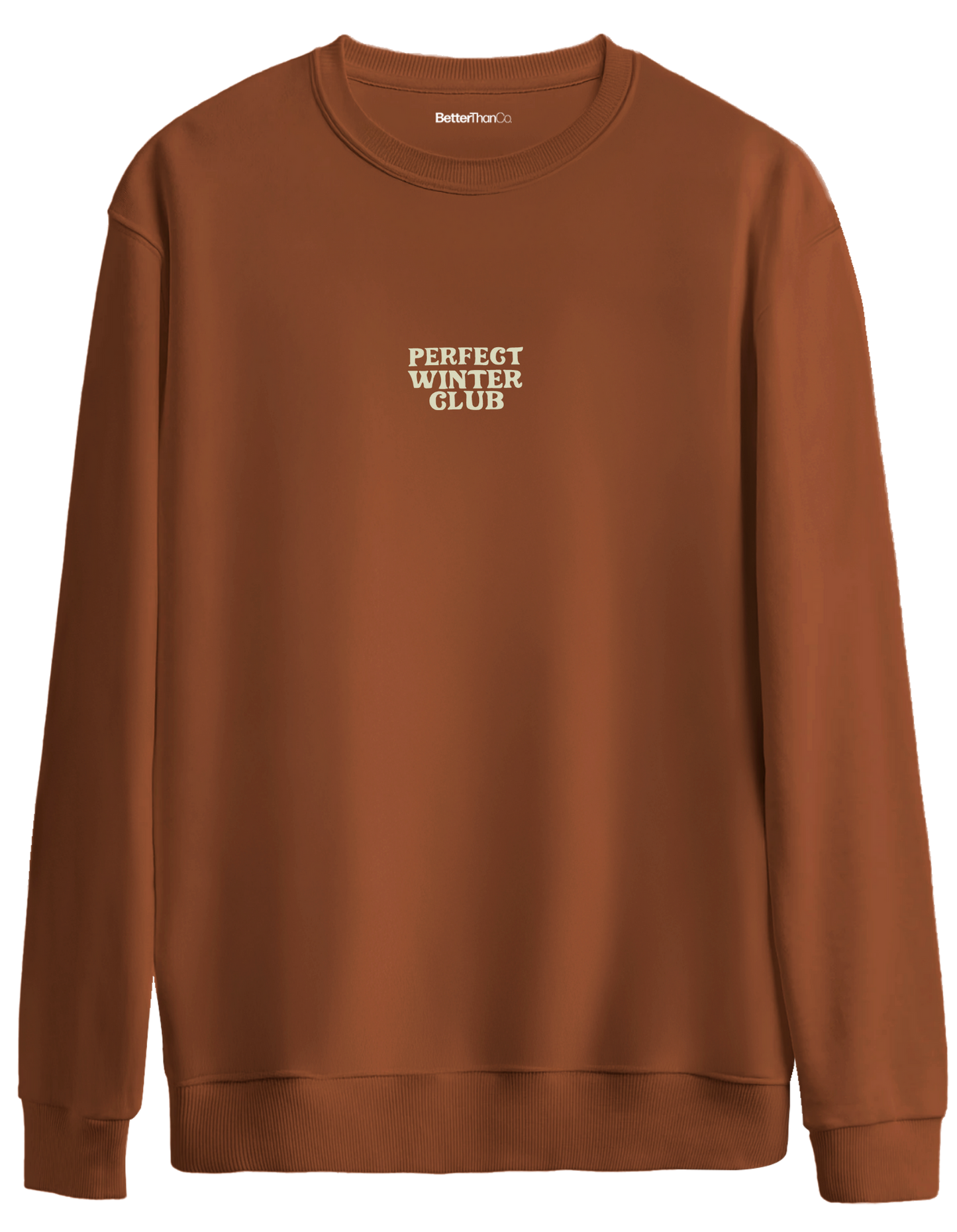 Winter Club Baskılı Bisiklet Yaka Oversize Sweatshirt