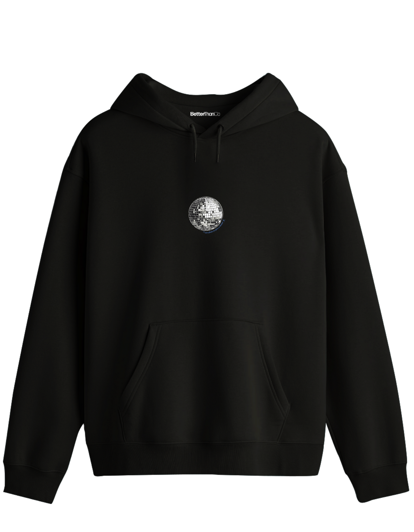 Disco Baskılı Unisex Kapüşonlu Yaka Hoodie