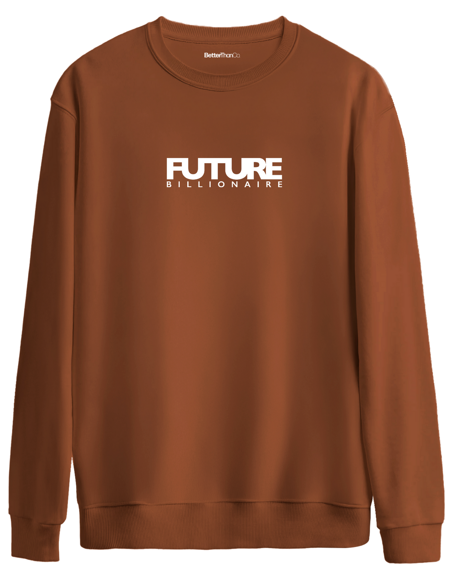 Future Billionaire Baskılı Bisiklet Yaka Oversize Sweatshirt