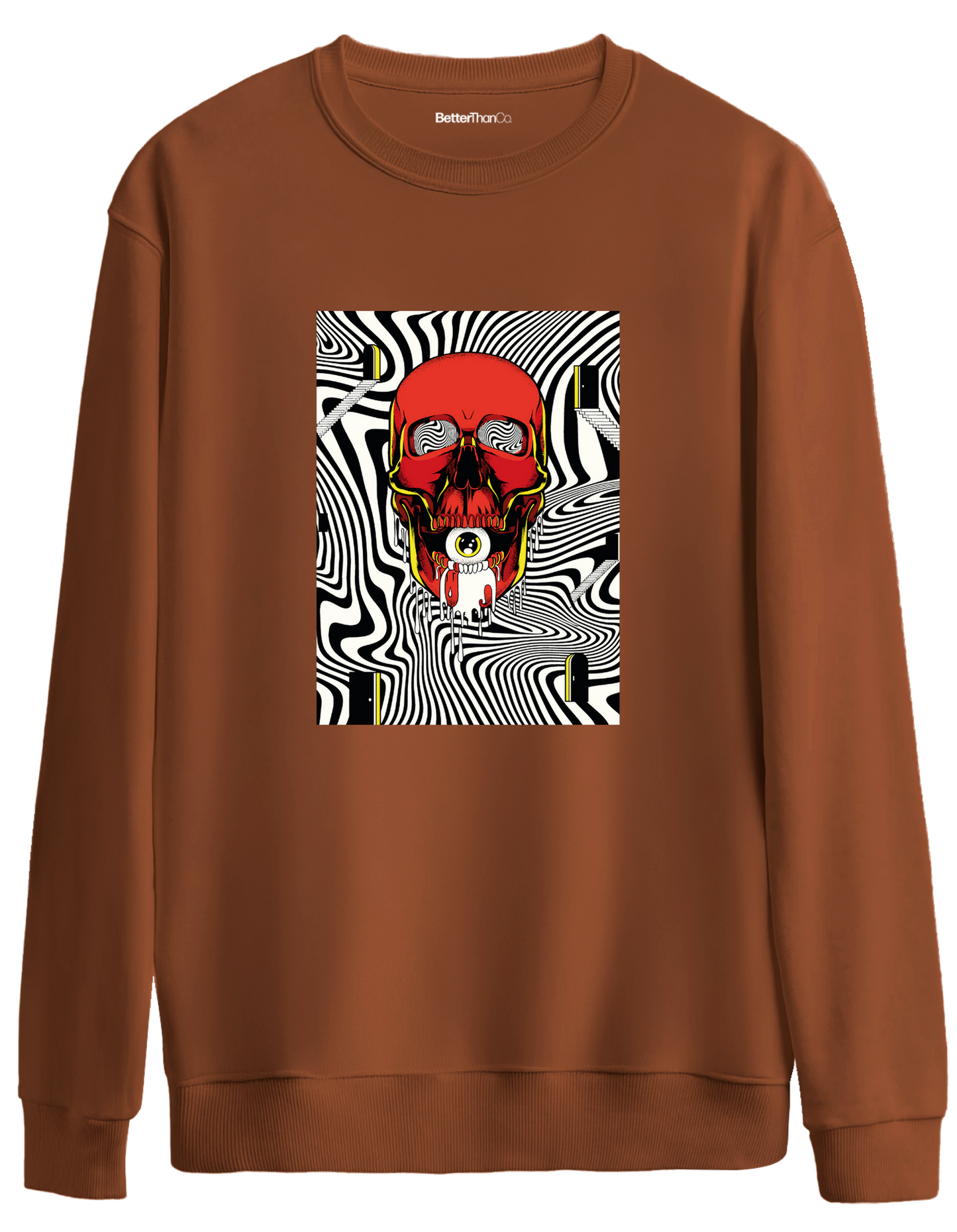 Handsome Baskılı Bisiklet Yaka Oversize Sweatshirt